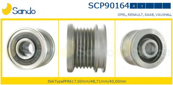 Ременный шкив, генератор SANDO SCP90164.0