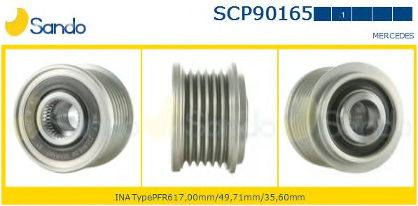 Ременный шкив, генератор SANDO SCP90165.1