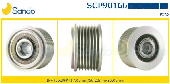 Ременный шкив, генератор SANDO SCP90166.0