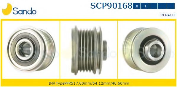 Ременный шкив, генератор SANDO SCP90168.0