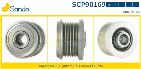 Ременный шкив, генератор SANDO SCP90169.0