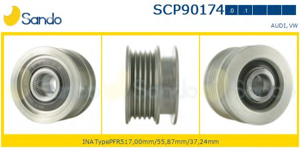 Ременный шкив, генератор SANDO SCP90174.0