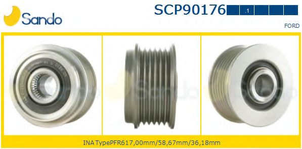 Ременный шкив, генератор SANDO SCP90176.1