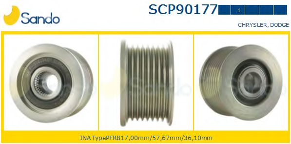 Ременный шкив, генератор SANDO SCP90177.1