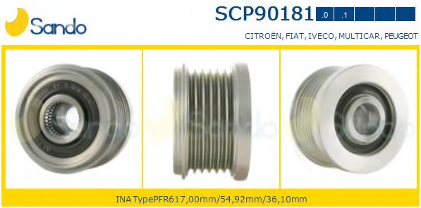 Ременный шкив, генератор SANDO SCP90181.0
