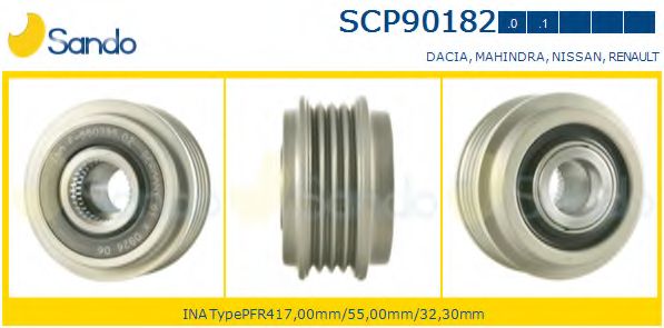 Ременный шкив, генератор SANDO SCP90182.0