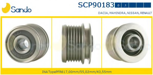 Ременный шкив, генератор SANDO SCP90183.0
