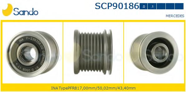 Ременный шкив, генератор SANDO SCP90186.0