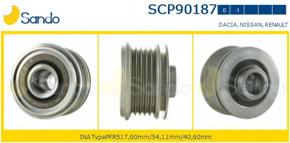 Ременный шкив, генератор SANDO SCP90187.0