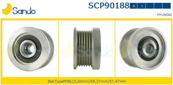 Ременный шкив, генератор SANDO SCP90188.0