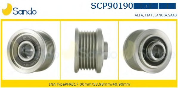 Ременный шкив, генератор SANDO SCP90190.1