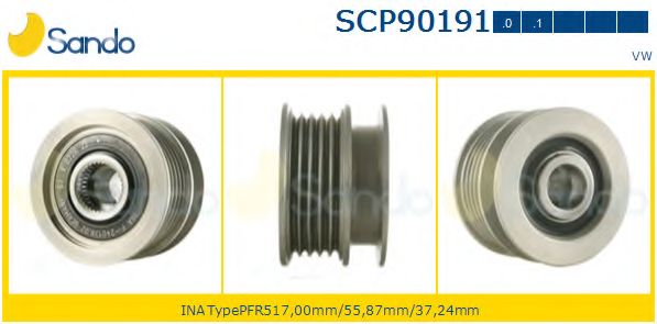 Ременный шкив, генератор SANDO SCP90191.0