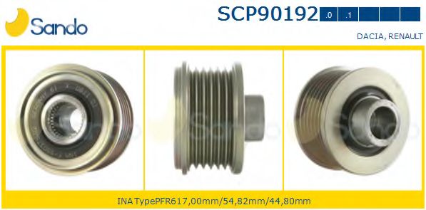 Ременный шкив, генератор SANDO SCP90192.0