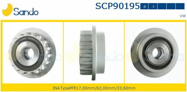 Ременный шкив, генератор SANDO SCP90195.1