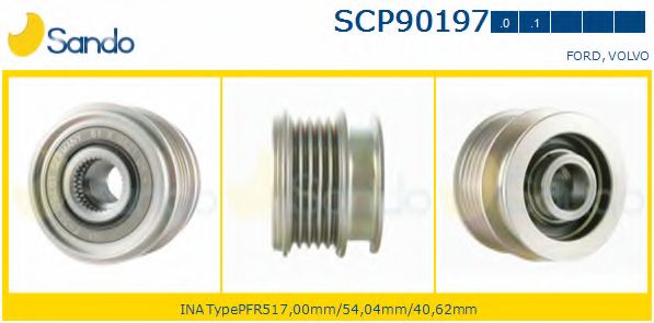 Ременный шкив, генератор SANDO SCP90197.0