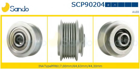 Ременный шкив, генератор SANDO SCP90204.0