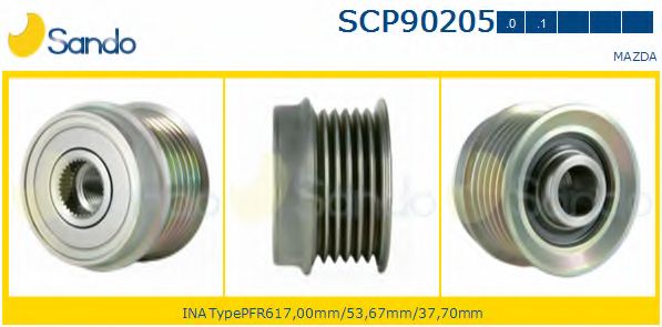 Ременный шкив, генератор SANDO SCP90205.0