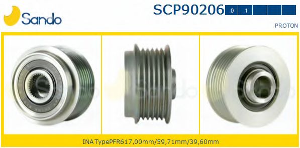 Ременный шкив, генератор SANDO SCP90206.0