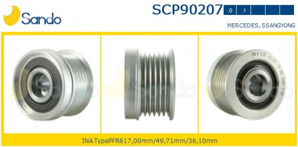 Ременный шкив, генератор SANDO SCP90207.0