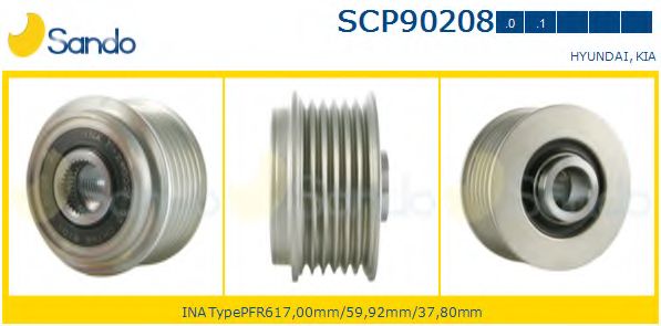 Ременный шкив, генератор SANDO SCP90208.0