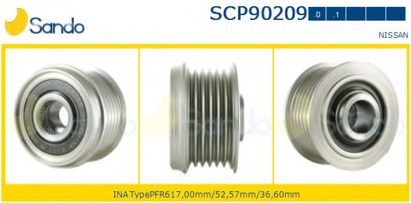 Ременный шкив, генератор SANDO SCP90209.0