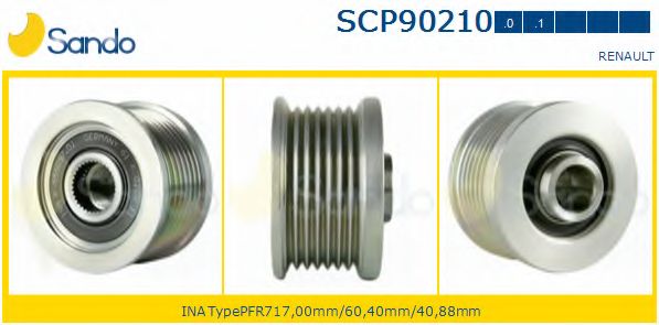 Ременный шкив, генератор SANDO SCP90210.0