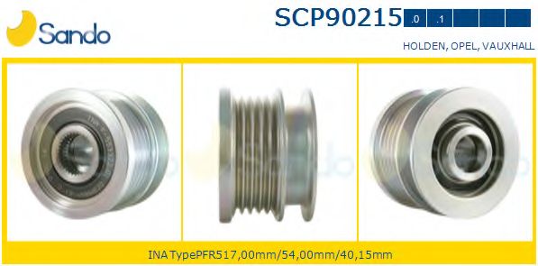 Ременный шкив, генератор SANDO SCP90215.0