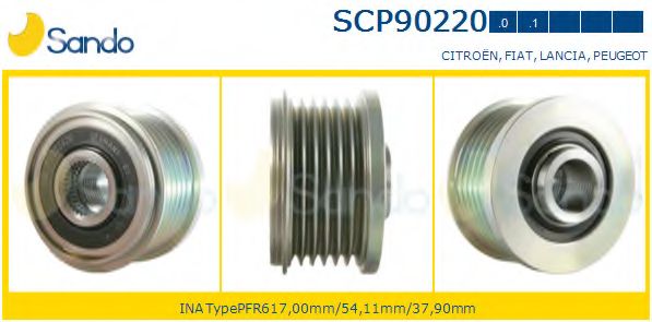 Ременный шкив, генератор Metalcaucho 6016