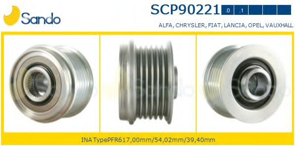 Ременный шкив, генератор SANDO SCP90221.0