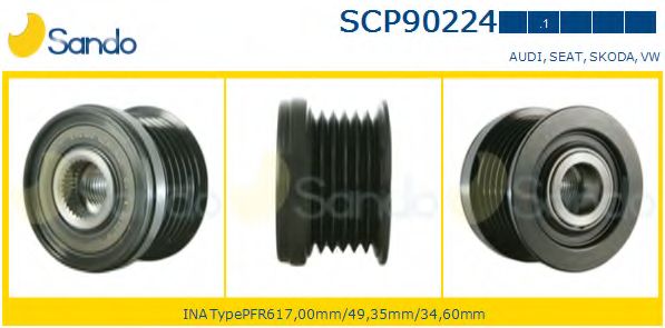 Ременный шкив, генератор SANDO SCP90224.1
