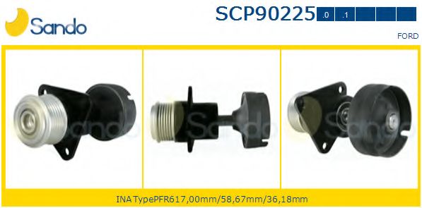 Ременный шкив, генератор SANDO SCP90225.1