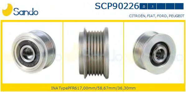 Ременный шкив, генератор SANDO SCP90226.0