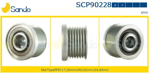 Ременный шкив, генератор SANDO SCP90228.0
