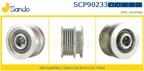 Ременный шкив, генератор SANDO SCP90233.0