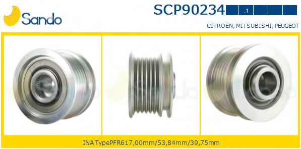 Ременный шкив, генератор SANDO SCP90234.1