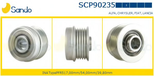 Ременный шкив, генератор SANDO SCP90235.1