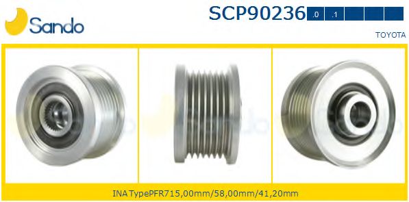 Ременный шкив, генератор SANDO SCP90236.0