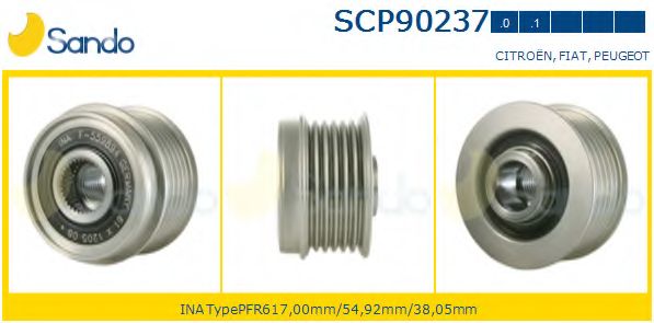 Ременный шкив, генератор SANDO SCP90237.0