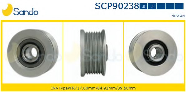 Ременный шкив, генератор SANDO SCP90238.0