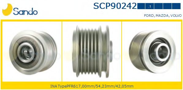 Ременный шкив, генератор SANDO SCP90242.1