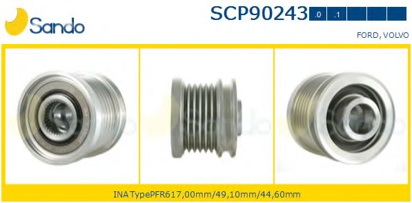 Ременный шкив, генератор SANDO SCP90243.0