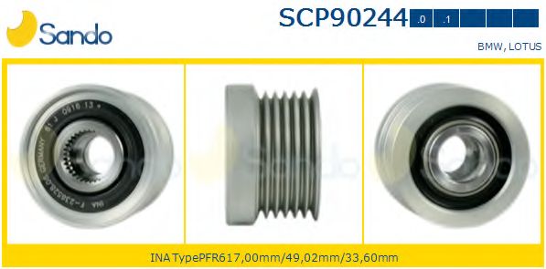 Ременный шкив, генератор SANDO SCP90244.0