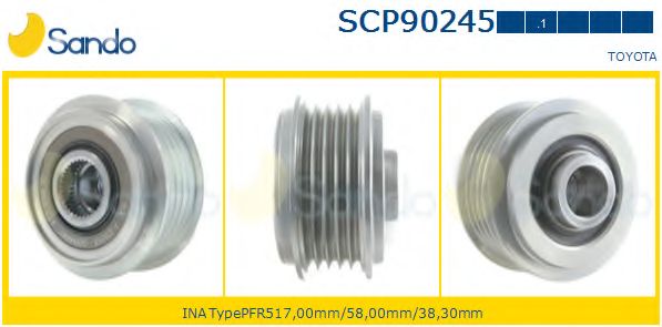 Ременный шкив, генератор SANDO SCP90245.1