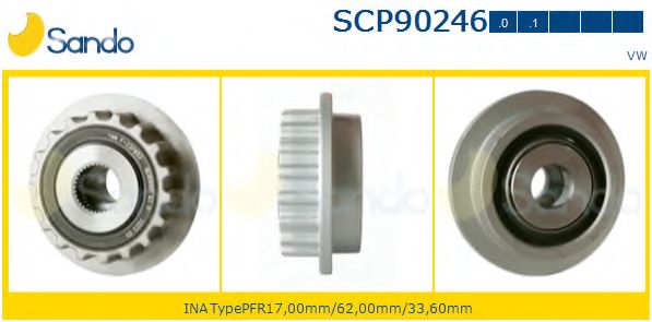Ременный шкив, генератор SANDO SCP90246.1