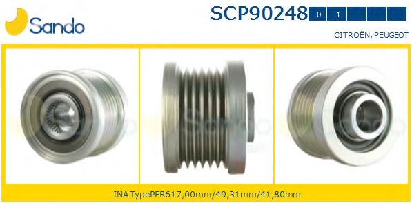 Ременный шкив, генератор SANDO SCP90248.0