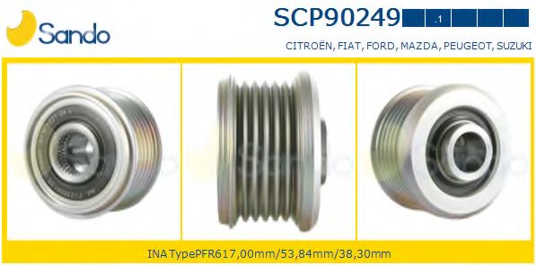 Ременный шкив, генератор SANDO SCP90249.1
