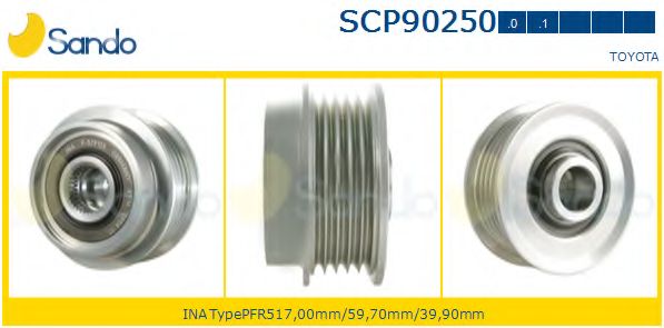 Ременный шкив, генератор SANDO SCP90250.0