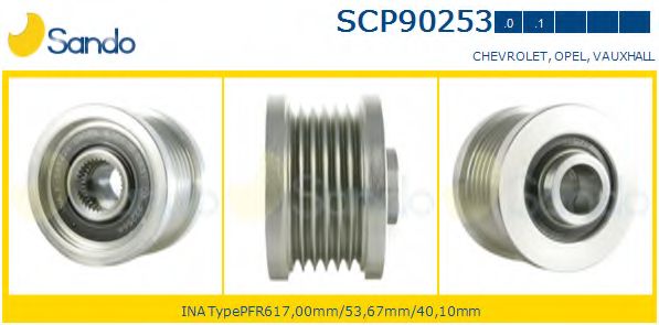 Ременный шкив, генератор SANDO SCP90253.0