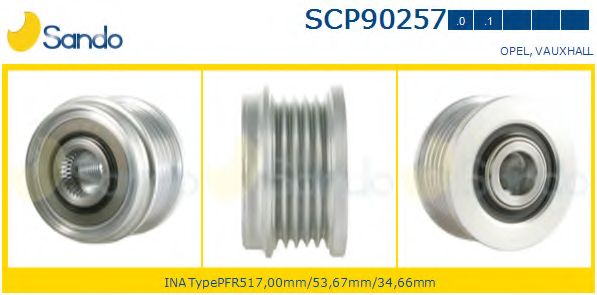Ременный шкив, генератор SANDO SCP90257.0