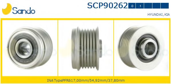 Ременный шкив, генератор SANDO SCP90262.0